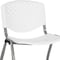 Flash Furniture HERCULES Series 880 lb. Capacity White Plastic Stack Chair with Titanium Gray Powder Coated Frame, PK5 5-RUT-F01A-WH-GG - alternate 8
